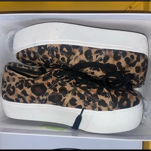Steve Madden platform leopard sneakers.